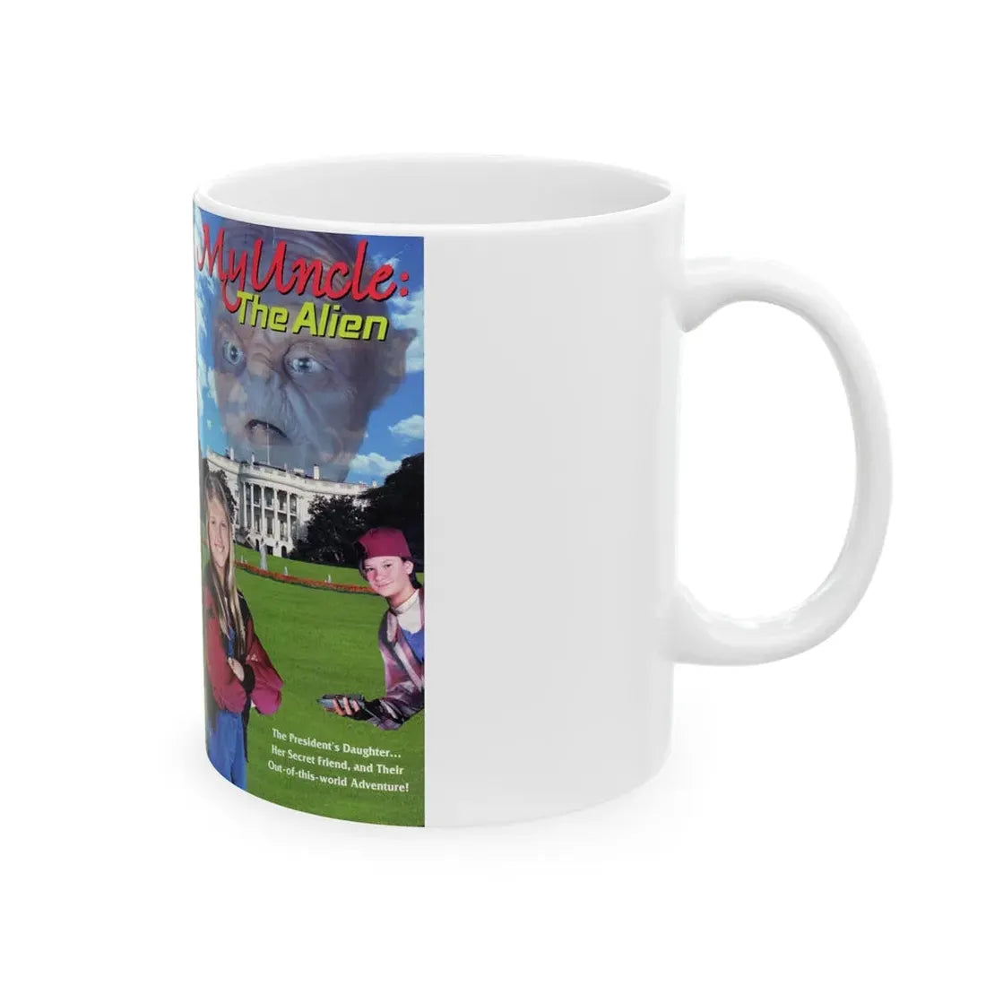 MY UNCLE THE ALIEN (VHS COVER) - White Coffee Mug - Go Mug Yourself