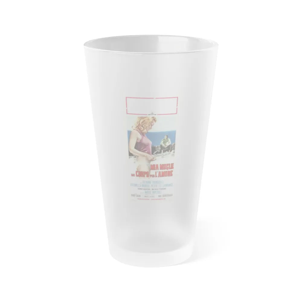 MY WIFE HAS A BODY TO DIE FOR 1973 Movie Poster - Frosted Pint Glass 16oz-16oz-Frosted-Go Mug Yourself