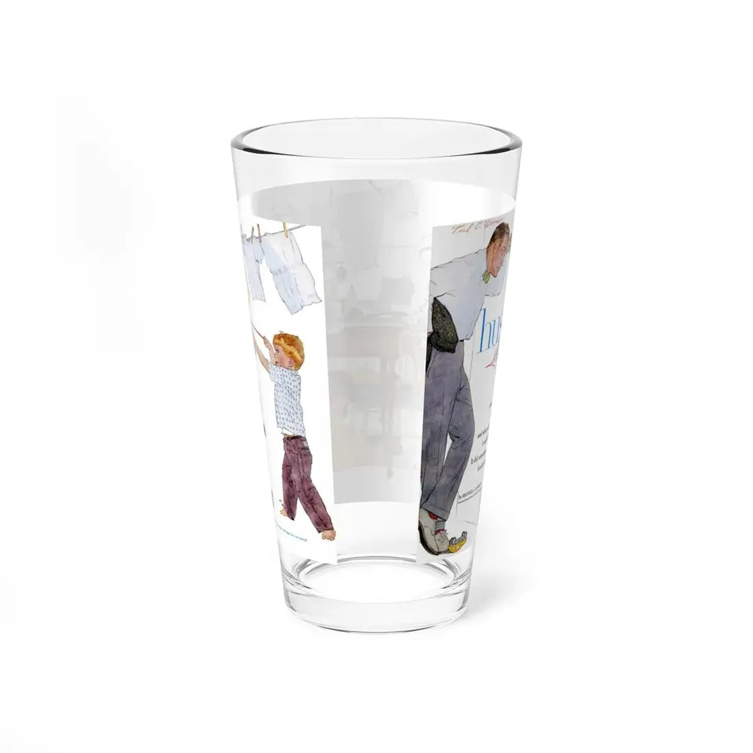My Wife's Husband, Ladies Home Journal, October 1957 (Magazine Illustration) Pint Glass 16oz - Go Mug Yourself