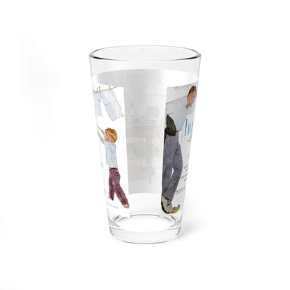 My Wife's Husband, Ladies Home Journal, October 1957 (Magazine Illustration) Pint Glass 16oz - Go Mug Yourself