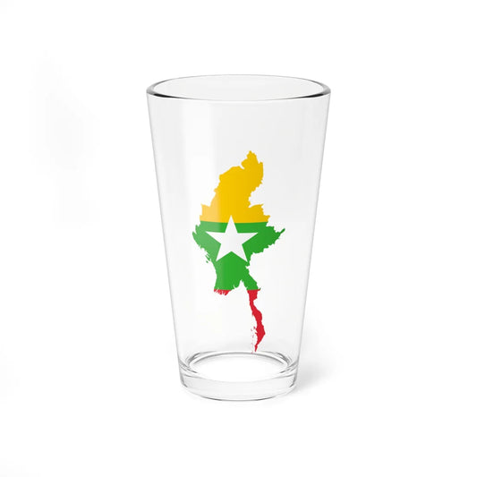 Myanmar Map Flag (Myanmar) Pint Glass 16oz 16oz - Go Mug Yourself