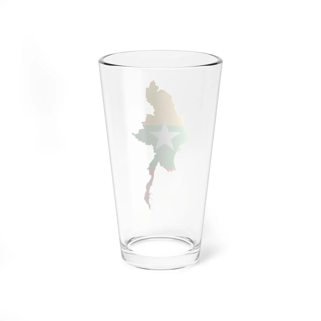 Myanmar Map Flag (Myanmar) Pint Glass 16oz - Go Mug Yourself