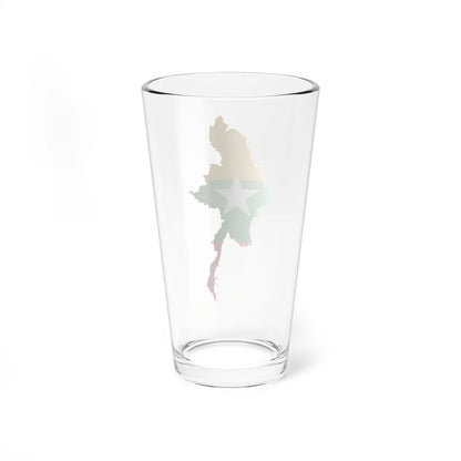 Myanmar Map Flag (Myanmar) Pint Glass 16oz - Go Mug Yourself