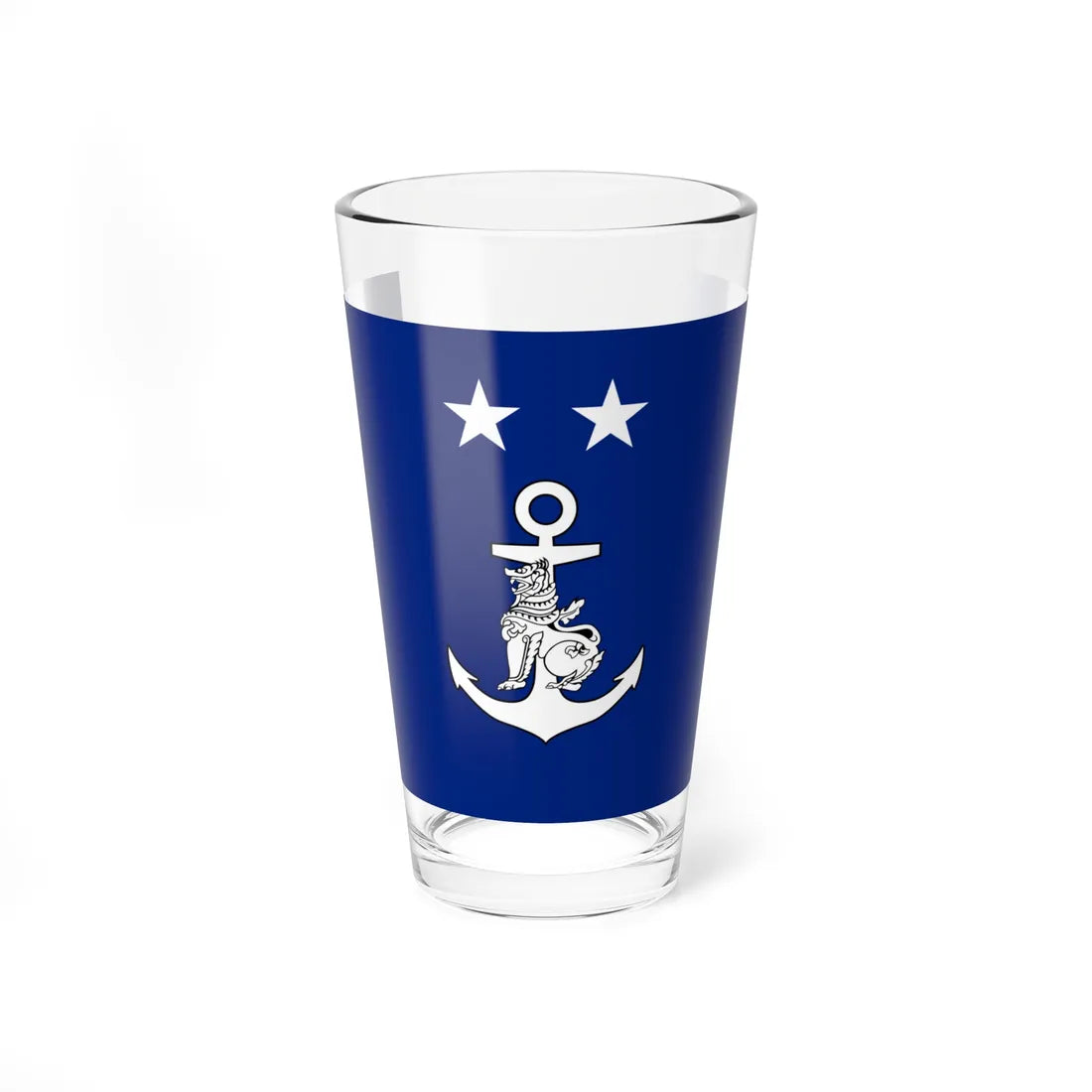 Myanmar Navy Rear-Admiral Flag (Myanmar) Pint Glass 16oz 16oz - Go Mug Yourself