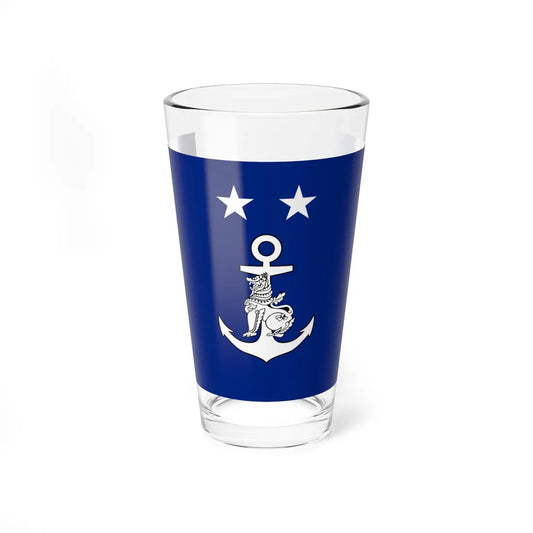 Myanmar Navy Rear-Admiral Flag (Myanmar) Pint Glass 16oz 16oz - Go Mug Yourself