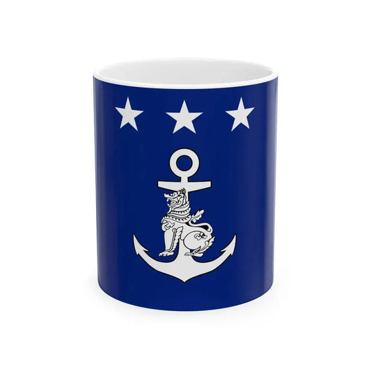 Myanmar Navy Vice-Admiral Flag (Myanmar) White Coffee Mug 11oz - Go Mug Yourself
