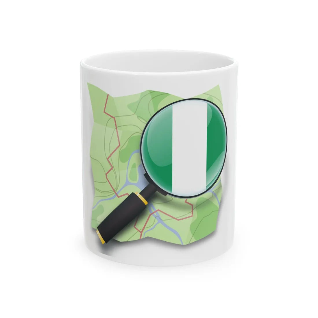 Mychosm Nigeria (Niger) White Coffee Mug 11oz - Go Mug Yourself