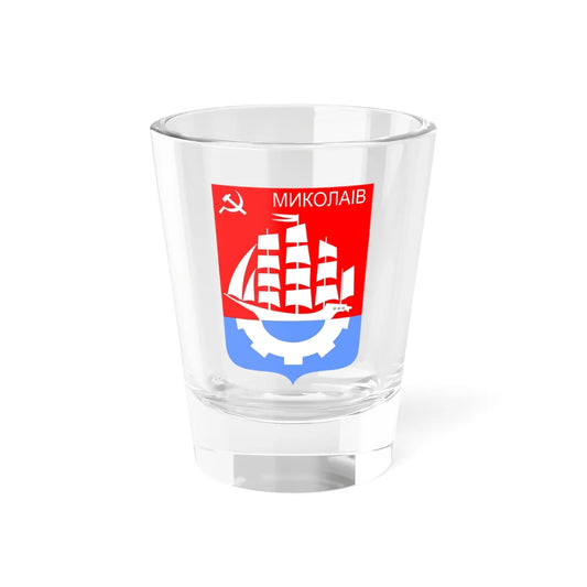 Mykolaiv Sov COA (Soviet Union) (Coat of Arms) Shot Glass 1.5oz 1.5oz - Go Mug Yourself