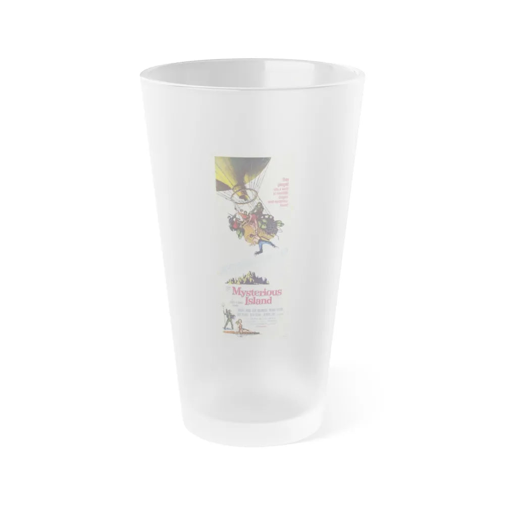 MYSTERIOUS ISLAND 1961 Movie Poster - Frosted Pint Glass 16oz-16oz-Frosted-Go Mug Yourself