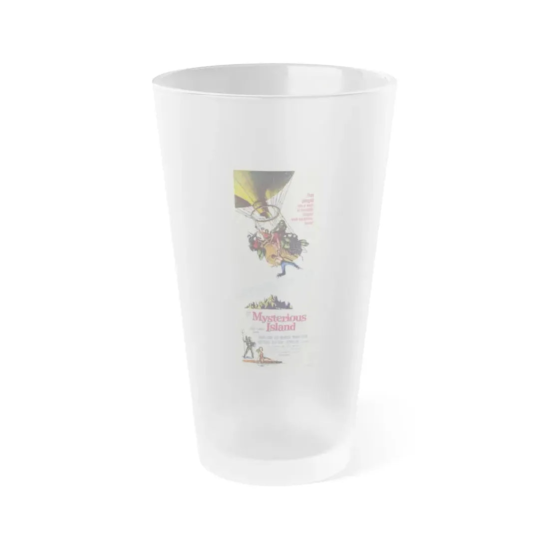 MYSTERIOUS ISLAND 1961 Movie Poster - Frosted Pint Glass 16oz 16oz Frosted - Go Mug Yourself