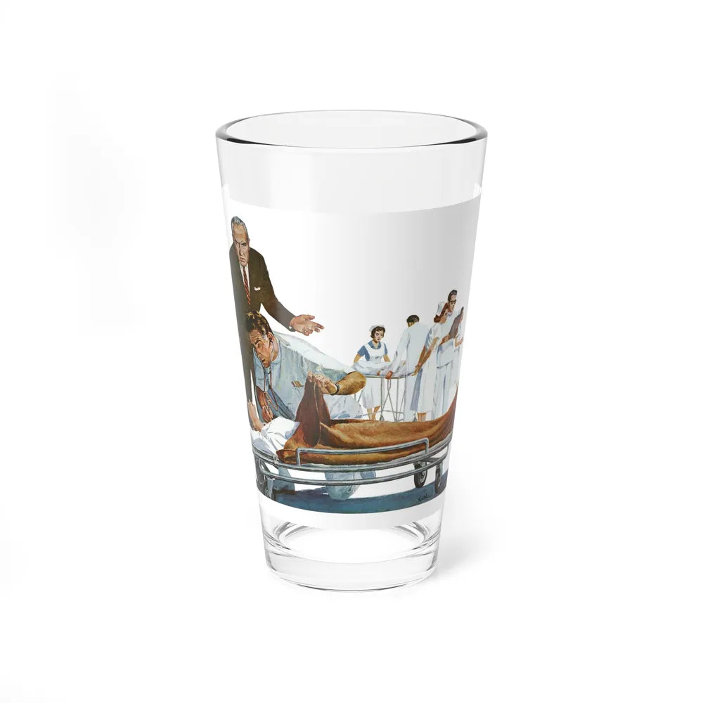 Mystery Malady by Ronald Sercombe, The Saturday Evening Post, 1960 (Magazine Illustration) Pint Glass 16oz-16oz-Go Mug Yourself