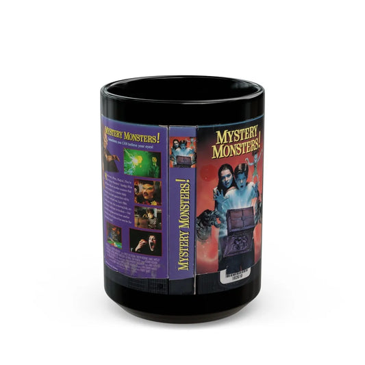 MYSTERY MONSTERS (VHS COVER) - Black Coffee Mug-15oz-Go Mug Yourself