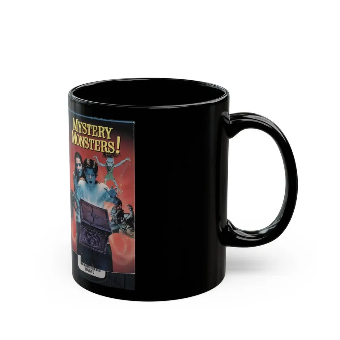 MYSTERY MONSTERS (VHS COVER) - Black Coffee Mug - Go Mug Yourself