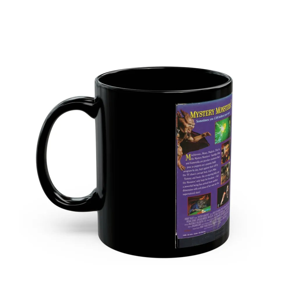 MYSTERY MONSTERS (VHS COVER) - Black Coffee Mug-Go Mug Yourself