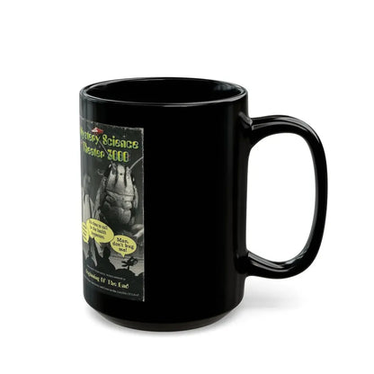MYSTERY SCIENCE THEATER 3000 THE BEGINNIN OF THE END (VHS COVER) - Black Coffee Mug - Go Mug Yourself
