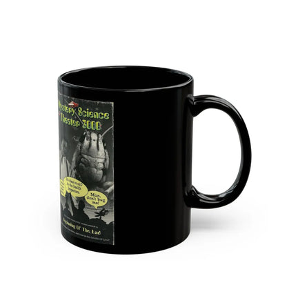 MYSTERY SCIENCE THEATER 3000 THE BEGINNIN OF THE END (VHS COVER) - Black Coffee Mug-Go Mug Yourself