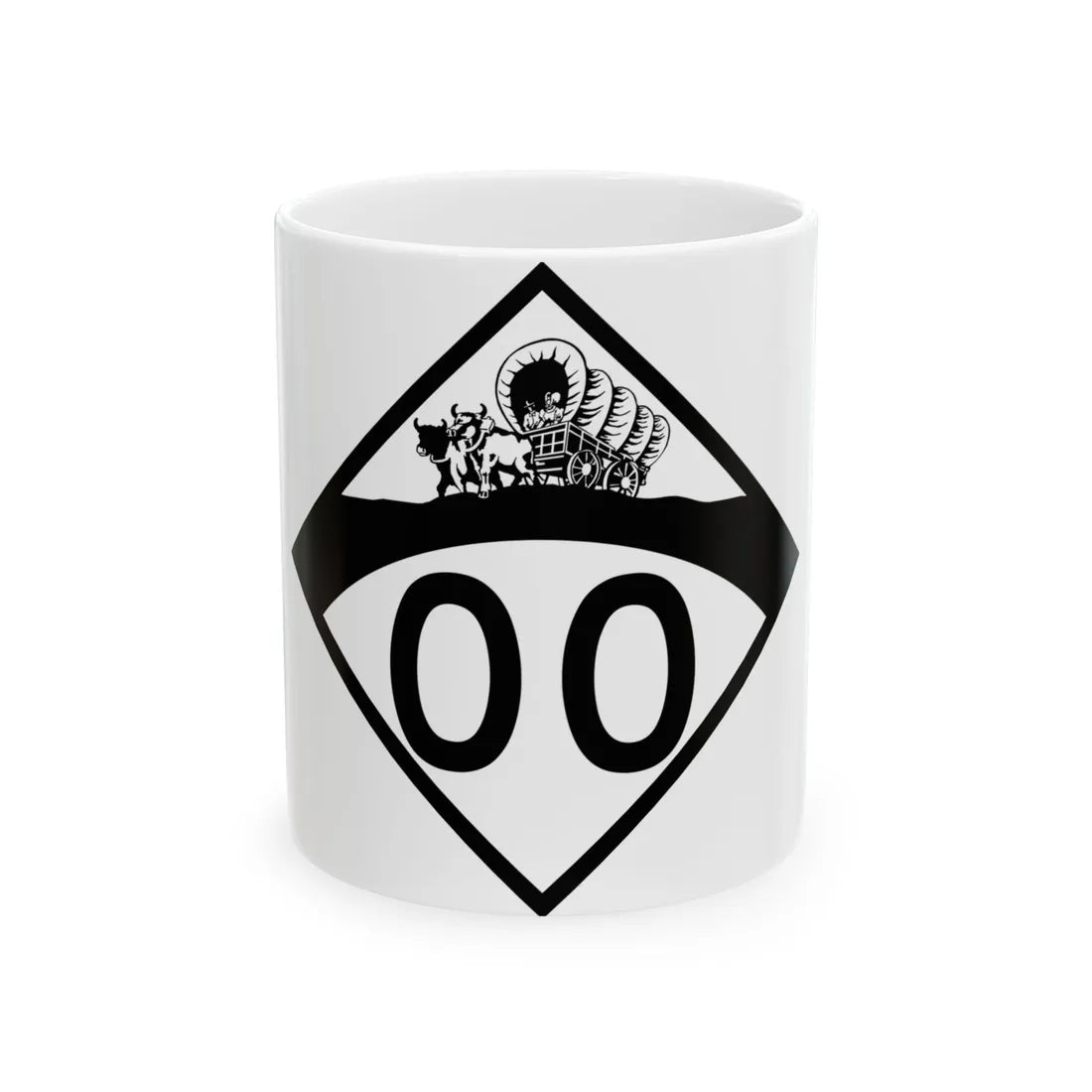 N-00 1950s template (Nebraska) (Road Sign) White Coffee Mug 11oz - Go Mug Yourself
