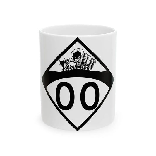 N-00 1950s template (Nebraska) (Road Sign) White Coffee Mug 11oz - Go Mug Yourself