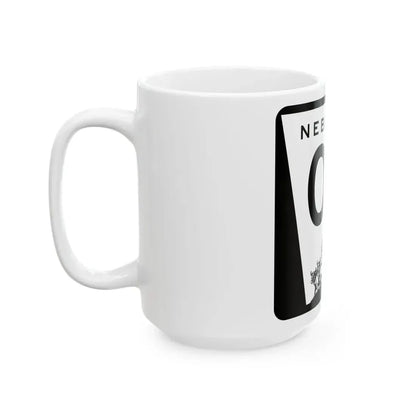 N-00 template (Nebraska) (Road Sign) White Coffee Mug - Go Mug Yourself
