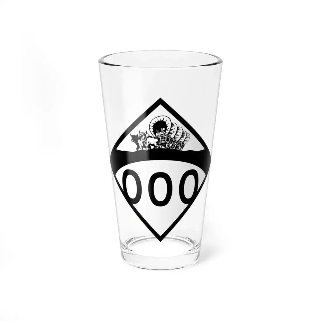 N-000 1950s template (Nebraska) (Road Sign) Pint Glass 16oz 16oz - Go Mug Yourself
