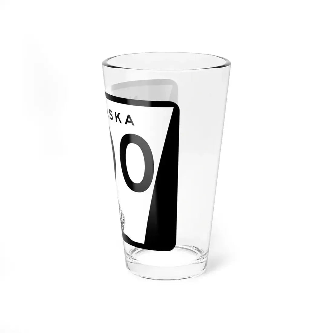 N-000 template (Nebraska) (Road Sign) Pint Glass 16oz - Go Mug Yourself