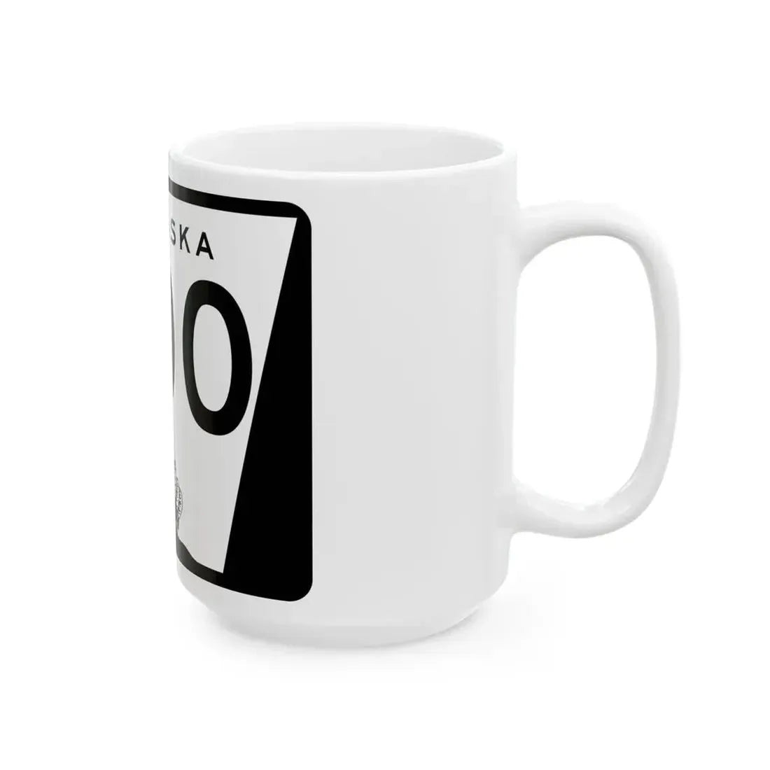 N-000 template (Nebraska) (Road Sign) White Coffee Mug - Go Mug Yourself