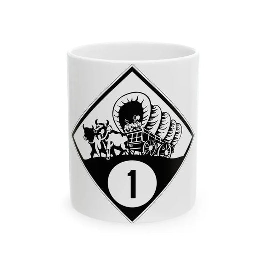 N-1 1926 (Nebraska) (Road Sign) White Coffee Mug 11oz - Go Mug Yourself