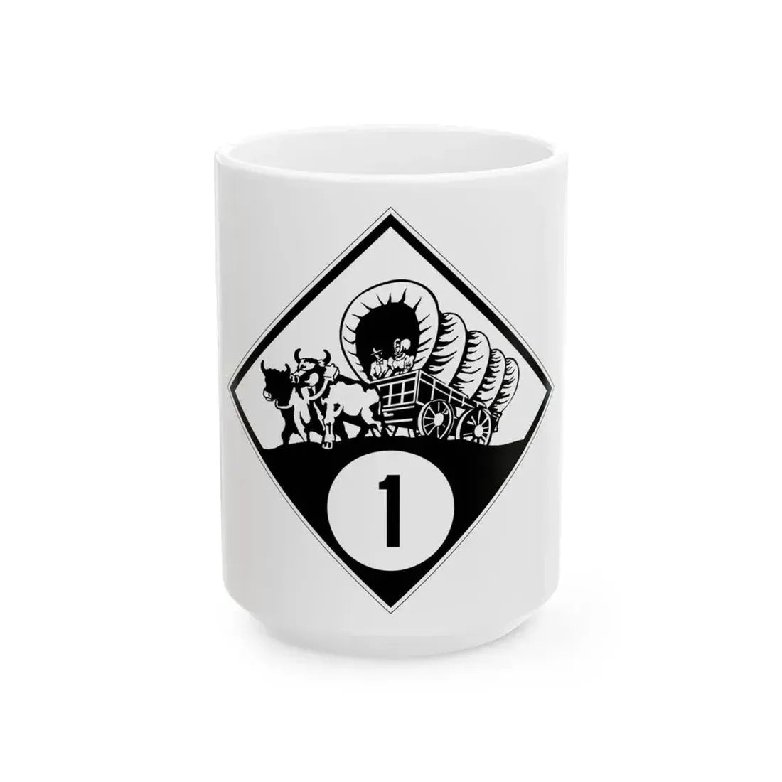 N-1 1926 (Nebraska) (Road Sign) White Coffee Mug 15oz - Go Mug Yourself