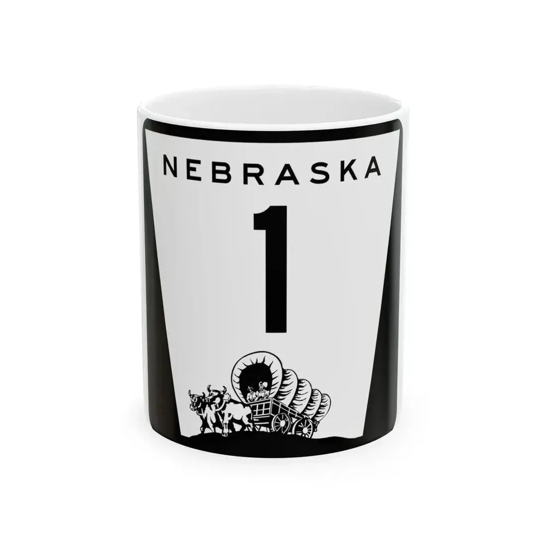 N-1 (Nebraska) (Road Sign) White Coffee Mug 11oz - Go Mug Yourself