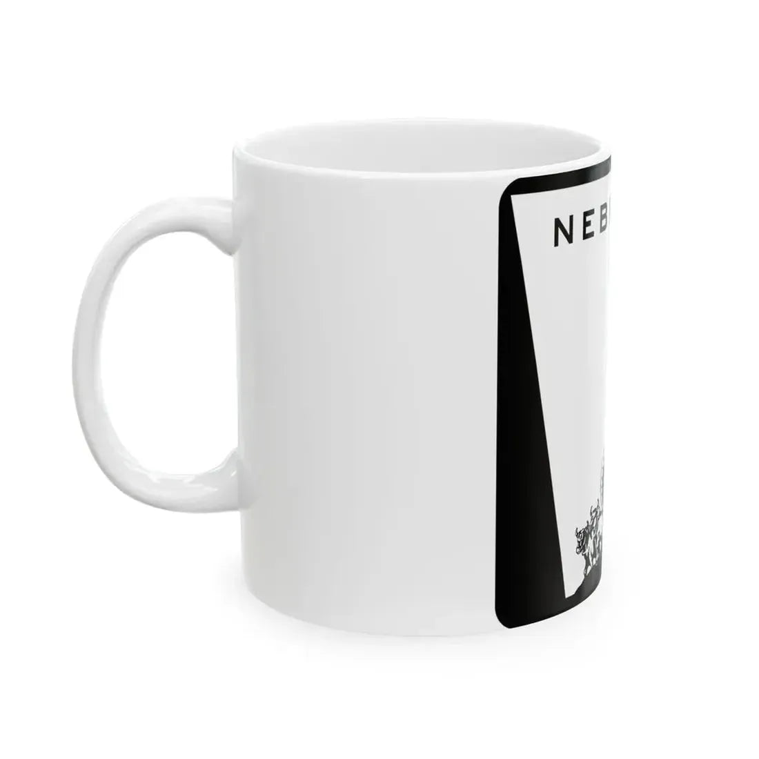 N-1 (Nebraska) (Road Sign) White Coffee Mug - Go Mug Yourself