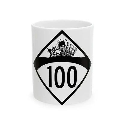 N-100 1950 (Nebraska) (Road Sign) White Coffee Mug 11oz - Go Mug Yourself