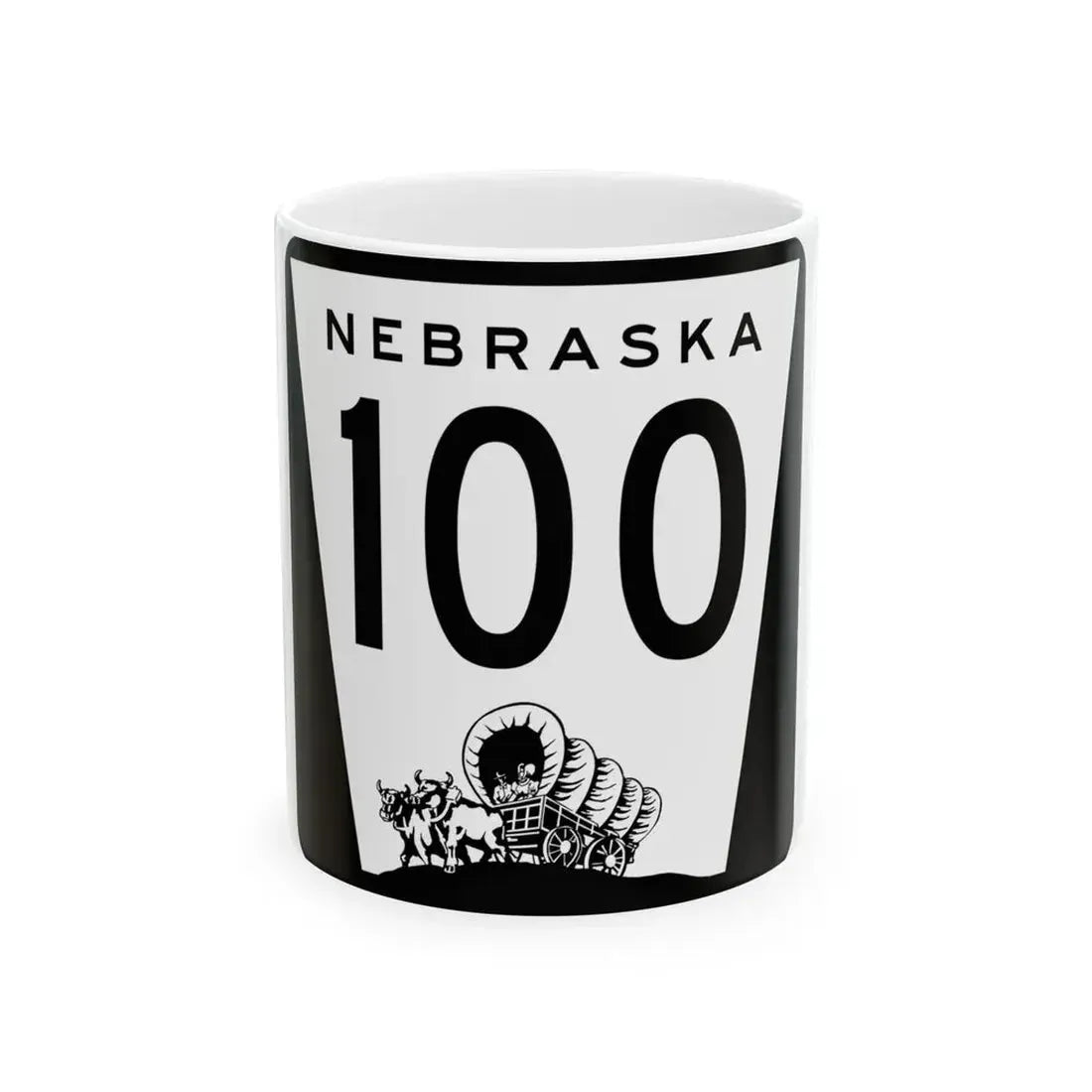 N-100 1967 (Nebraska) (Road Sign) White Coffee Mug 11oz - Go Mug Yourself