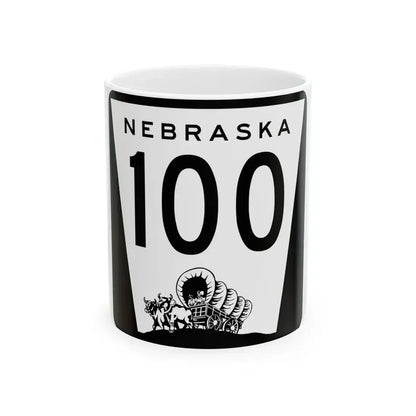 N-100 1967 (Nebraska) (Road Sign) White Coffee Mug 11oz - Go Mug Yourself