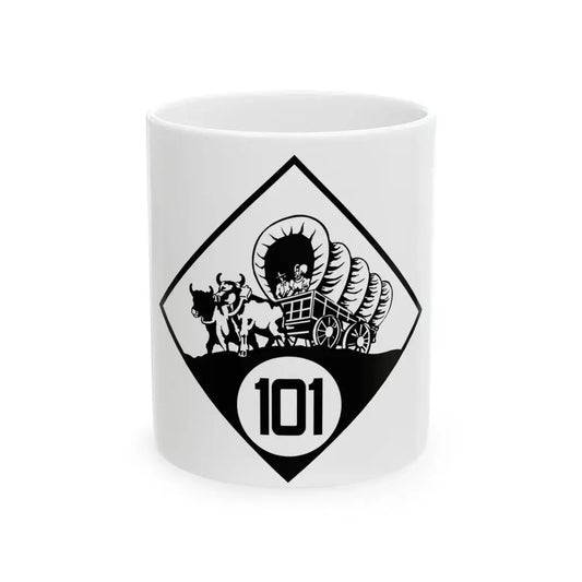 N-101 1926 (Nebraska) (Road Sign) White Coffee Mug 11oz - Go Mug Yourself