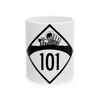 N-101 1950 (Nebraska) (Road Sign) White Coffee Mug 11oz - Go Mug Yourself