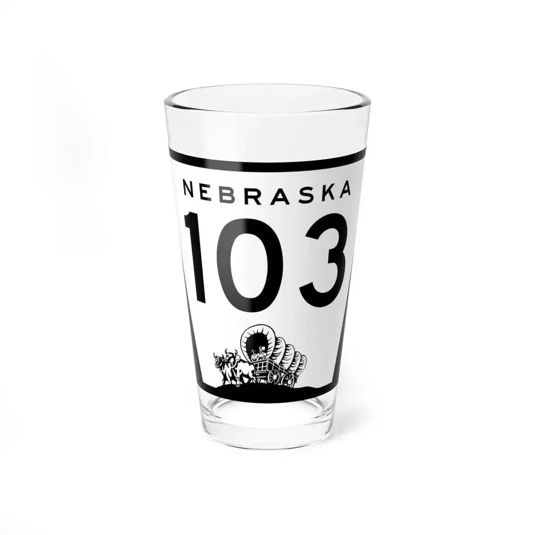 N-103 (Nebraska) (Road Sign) Pint Glass 16oz 16oz - Go Mug Yourself