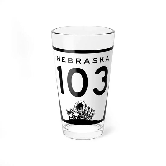 N-103 (Nebraska) (Road Sign) Pint Glass 16oz 16oz - Go Mug Yourself