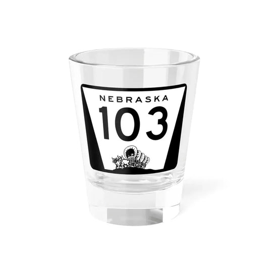 N-103 (Nebraska) (Road Sign) Shot Glass 1.5oz 1.5oz - Go Mug Yourself