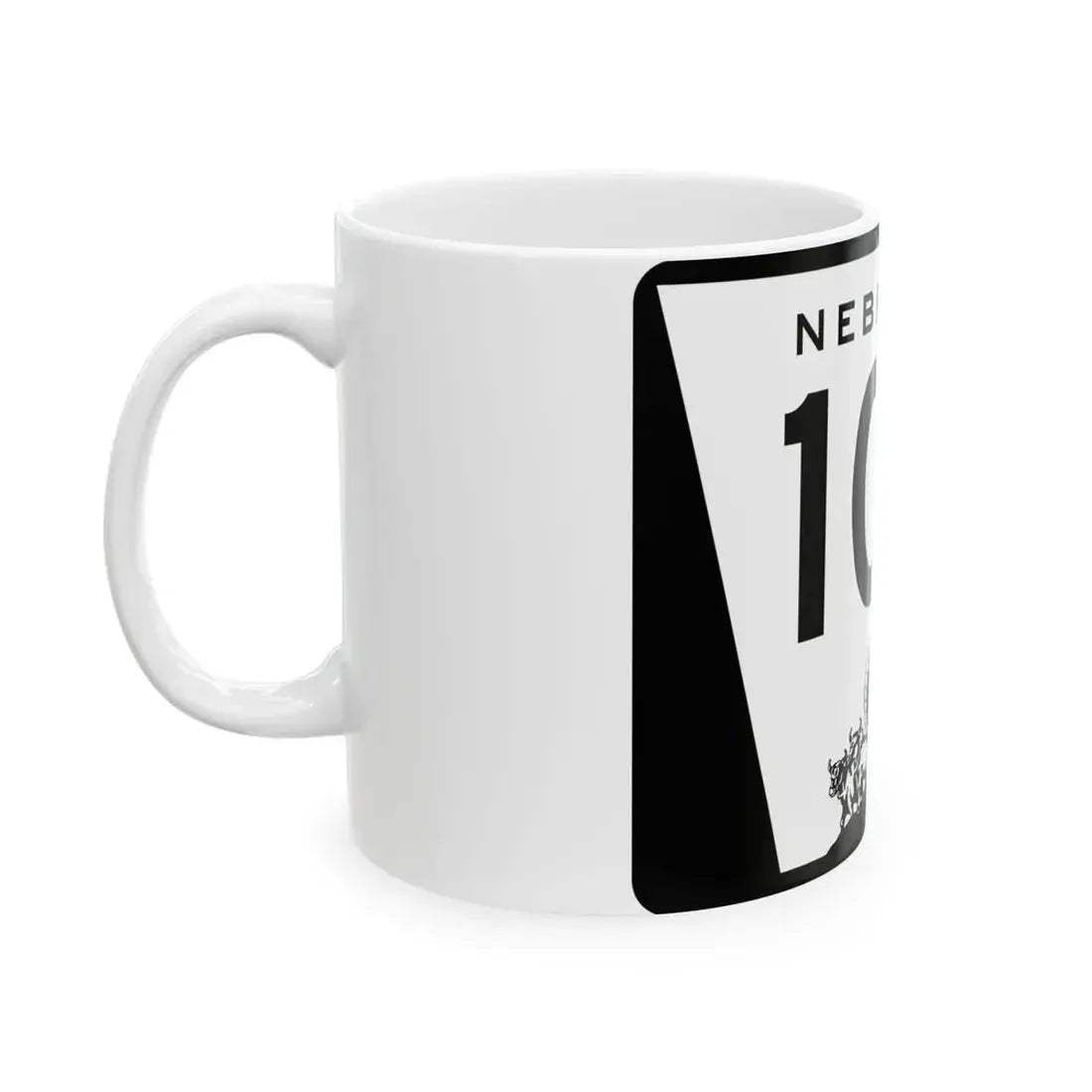 N-103 (Nebraska) (Road Sign) White Coffee Mug - Go Mug Yourself