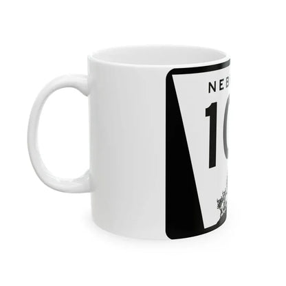 N-103 (Nebraska) (Road Sign) White Coffee Mug - Go Mug Yourself