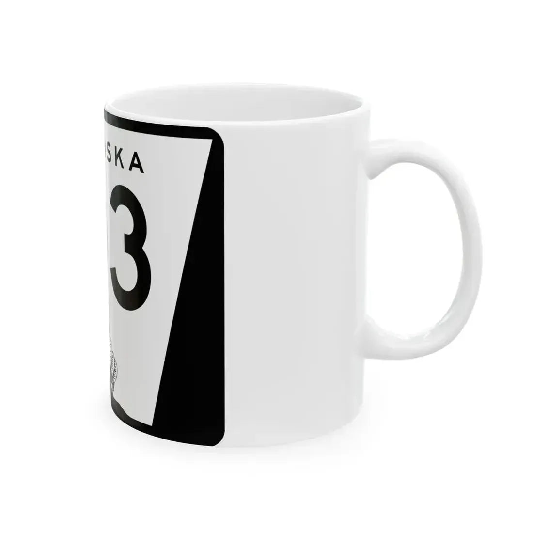 N-103 (Nebraska) (Road Sign) White Coffee Mug - Go Mug Yourself