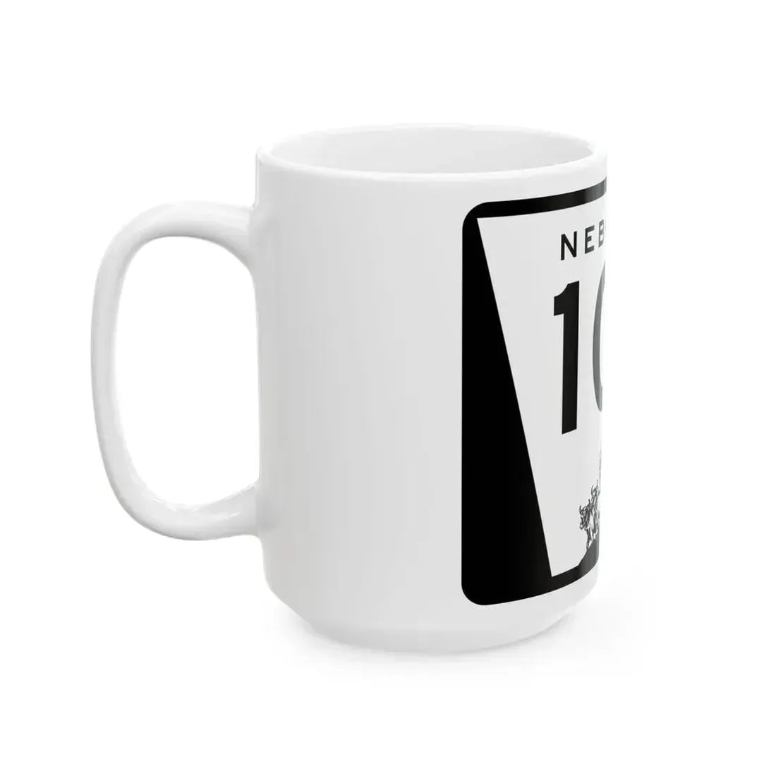 N-103 (Nebraska) (Road Sign) White Coffee Mug - Go Mug Yourself