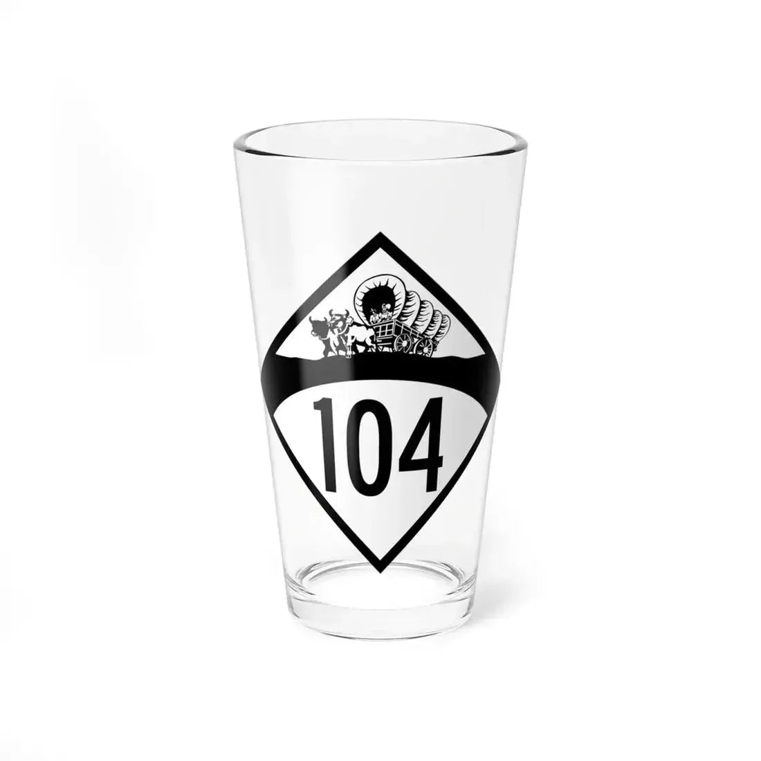 N-104 1950 (Nebraska) (Road Sign) Pint Glass 16oz 16oz - Go Mug Yourself