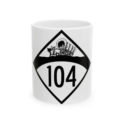 N-104 1950 (Nebraska) (Road Sign) White Coffee Mug 11oz - Go Mug Yourself