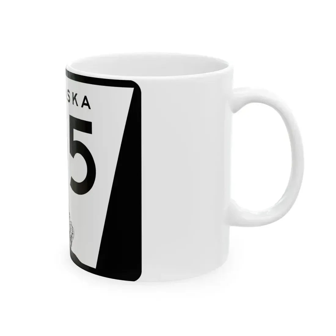 N-105 (Nebraska) (Road Sign) White Coffee Mug - Go Mug Yourself