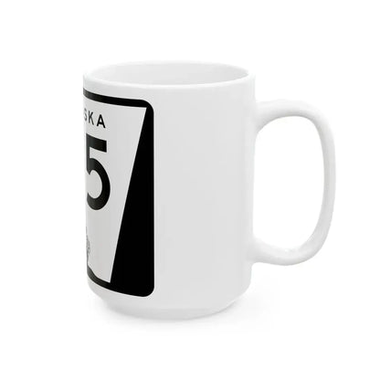 N-105 (Nebraska) (Road Sign) White Coffee Mug - Go Mug Yourself