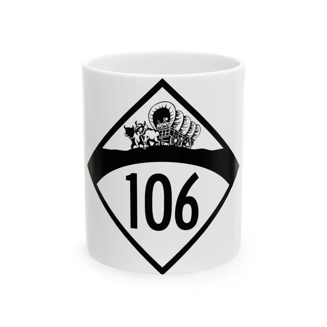 N-106 1950 (Nebraska) (Road Sign) White Coffee Mug 11oz - Go Mug Yourself