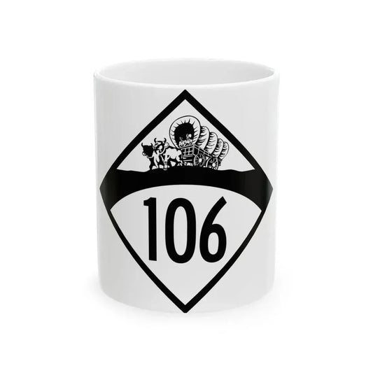 N-106 1950 (Nebraska) (Road Sign) White Coffee Mug 11oz - Go Mug Yourself