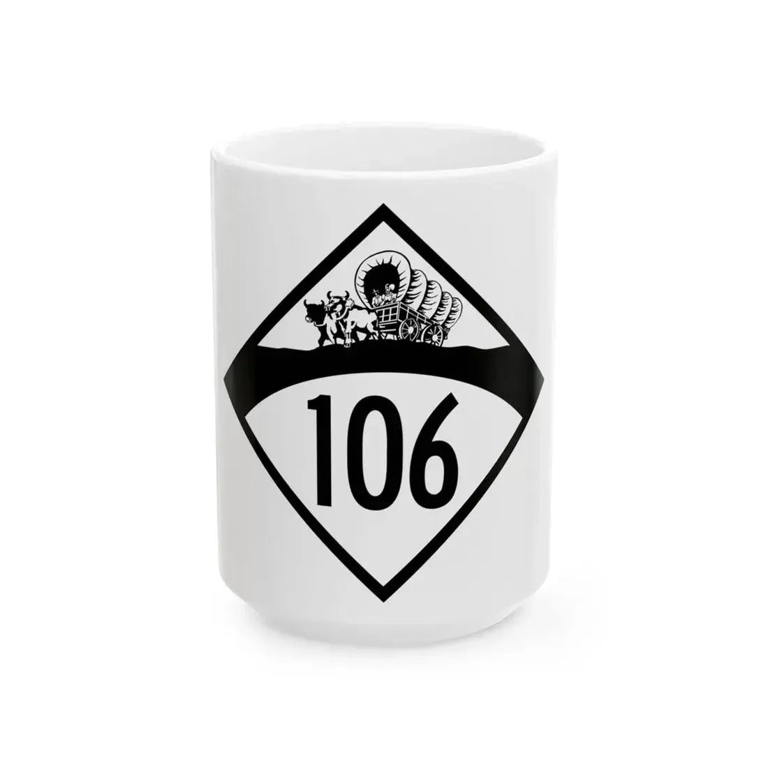 N-106 1950 (Nebraska) (Road Sign) White Coffee Mug 15oz - Go Mug Yourself