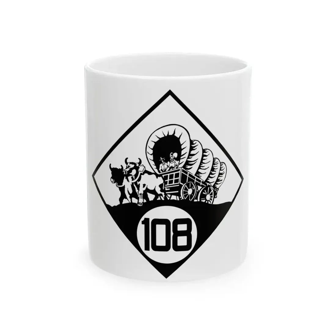 N-108 1926 (Nebraska) (Road Sign) White Coffee Mug 11oz - Go Mug Yourself